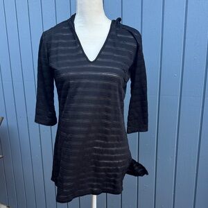 Apt. 9 Black Mesh Swim Coverup
